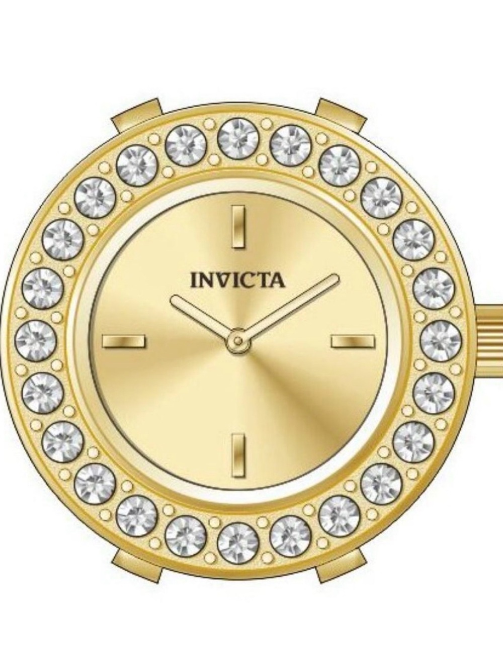 Invicta Mini Angel Ring Watch (50552) Gold / Crystal Accents - Adjustable NEW